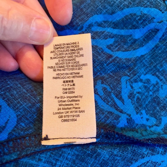 🔥Free People A Thing Called Love Linen Blend Navy Floral Mini Dress🔥 - Picture 13 of 16